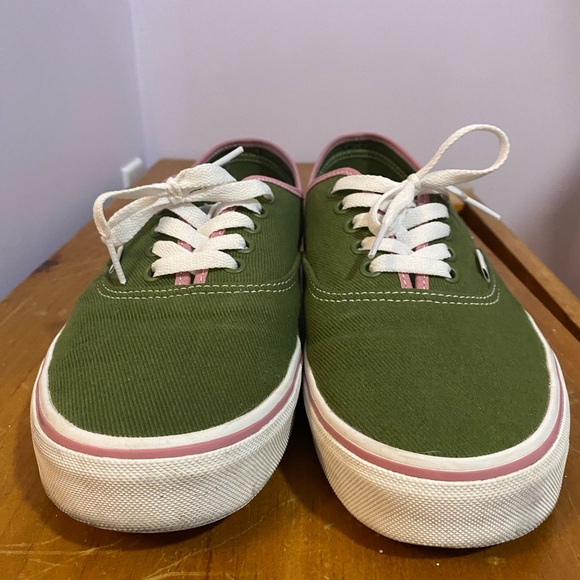 Vans Other - Green With Pink Trim Vans Authentic Men's Shoes